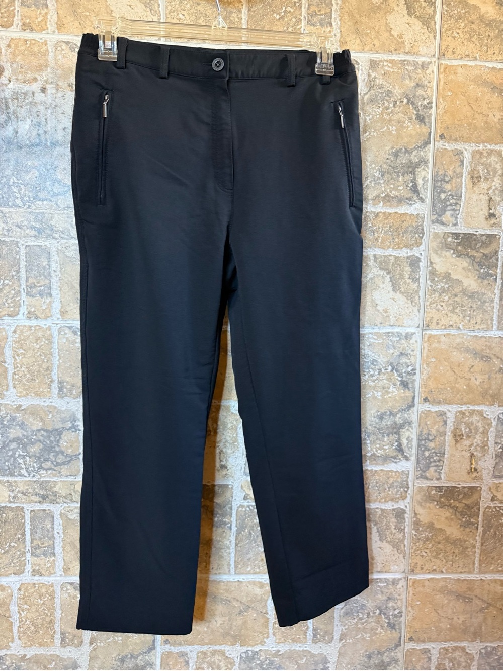 Fitzroy Black Technical Outdoor Women’s Straight-Leg Mesh Lined Pants Size 28